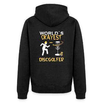 Frisbee Ultimate-Frisbee Discgolfer Frisbee - Unisex Premium Organic Zip Hoodie - black - Back - Nico (187cm)