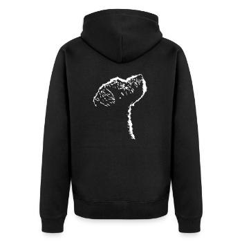 Lagotto Romagnolo Dog Dog Silhouette Wilsigns - Unisex Premium Organic Zip Hoodie - black - Back - Nico (187cm)
