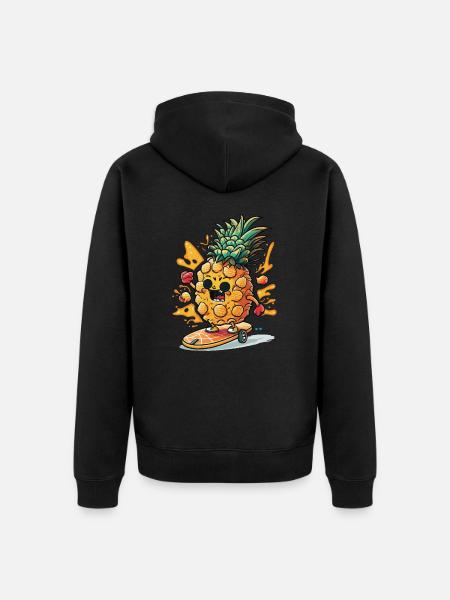 Wave Warrior - Unisex Premium Organic Zip Hoodie - black
