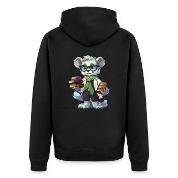 Bibliothécaire Koala - Veste à capuche bio Premium Unisexe - noir - Dos - Nico (187cm)