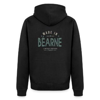 MADE IN Béarn cadeau homme anniversaire béarnais - Veste à capuche bio Premium Unisexe - noir - Dos - Nico (187cm)