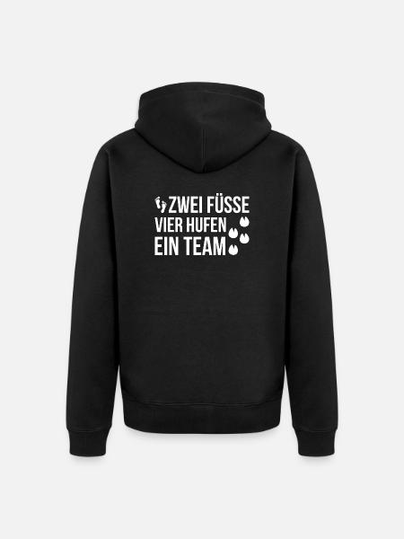 Pferd Noriker Pferde - Unisex Premium Bio Zip Hoodie - Schwarz
