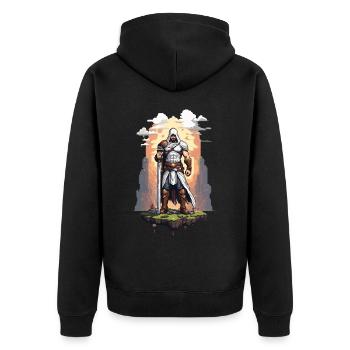 Rétro Arcade Pixel Art Hero Gaming Design - Veste à capuche bio Premium Unisexe - noir - Dos - Nico (187cm)