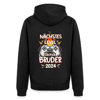 Next Level Big Brother 2024 - Unisex Premium Organic Zip Hoodie - black - Back - Nico (187cm)