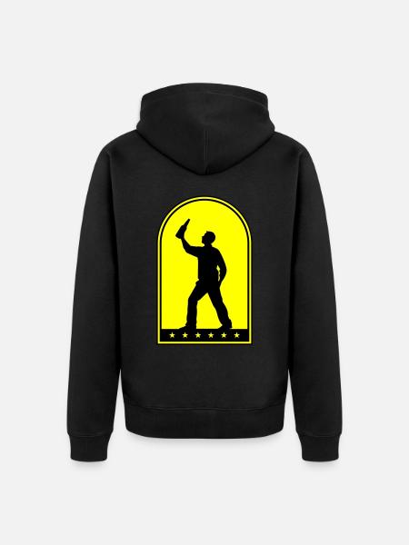 Drinking Bottle of Beer - Unisex Premium Organic Zip Hoodie - black