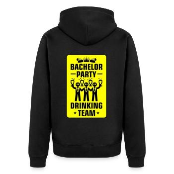 Enterrement de vie de garçon Équipe de beuverie Jga - Veste à capuche bio Premium Unisexe - noir - Dos - Nico (187cm)