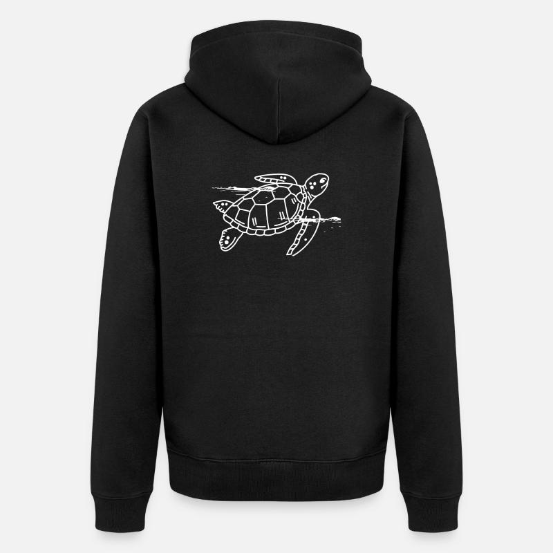 Tortue - Veste à capuche bio Premium Unisexe - noir