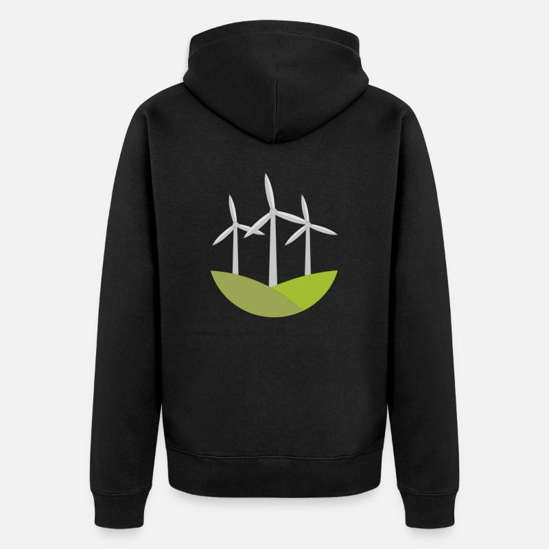 Moulin à vent - Veste à capuche bio Premium Unisexe - noir