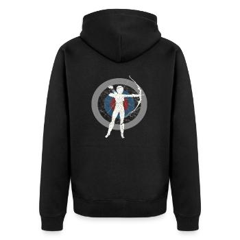 Archer Shooting Sports Sports Shooters Cadeau - Veste à capuche bio Premium Unisexe - noir - Dos - Nico (187cm)