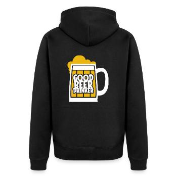 Bon buveur de bière - Veste à capuche bio Premium Unisexe - noir - Dos - Nico (187cm)