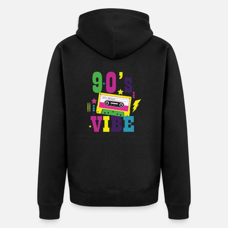 1990s Proverbs 90s Gift Idea - Unisex Premium Organic Zip Hoodie - black