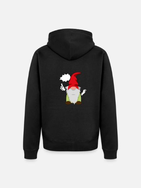 Grummelzwerg Mad - Unisex Premium Organic Zip Hoodie - black