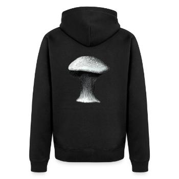 Champignons Champignons Champignons Vénéneux Mycologie Terreuse Naturelle 7 - Veste à capuche bio Premium Unisexe - noir - Dos - Nico (187cm)