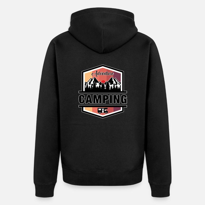 Camping - Veste à capuche bio Premium Unisexe - noir