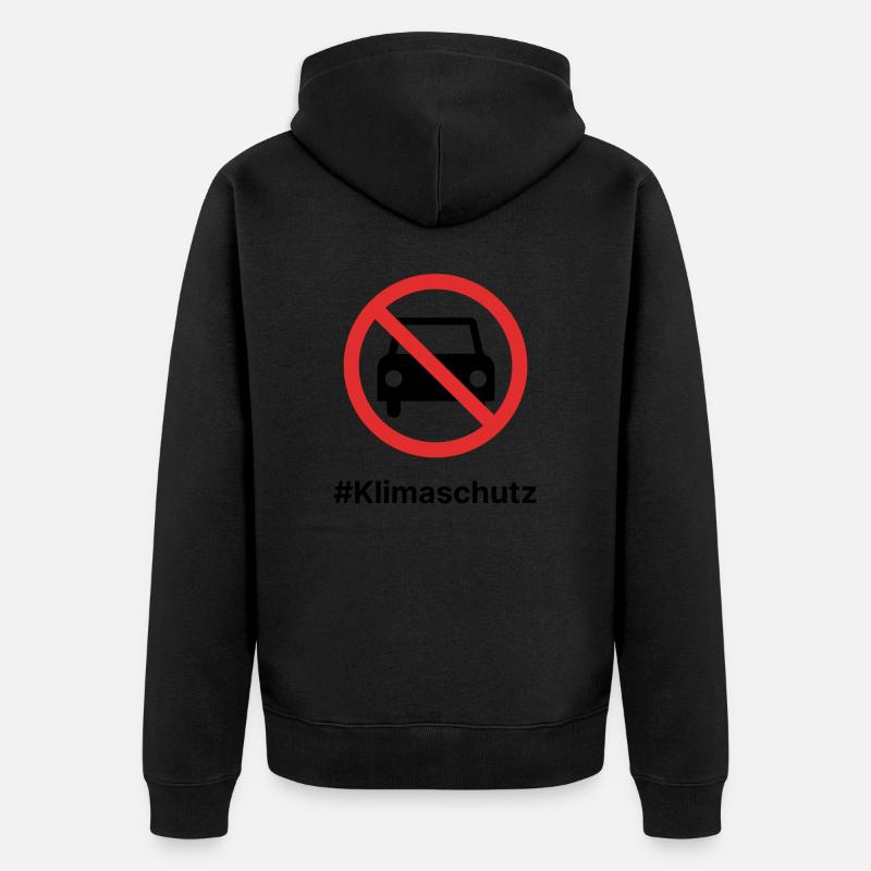 Klimaschutz! Autoverbot! - Unisex Premium Bio Zip Hoodie - undefined