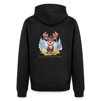 Stay loose, Bull Moose - Veste à capuche bio Premium Unisexe - noir - Dos - Nico (187cm)