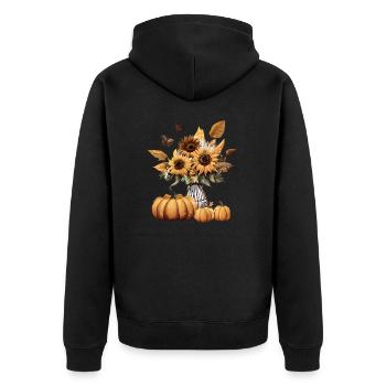 Halloween Pumpkin Costume Pumpkin Costume Cadeau - Veste à capuche bio Premium Unisexe - noir - Dos - Nico (187cm)