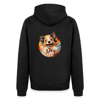 Dog is love - Veste à capuche bio Premium Unisexe - noir - Dos - Nico (187cm)
