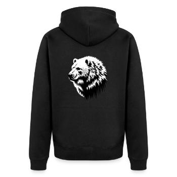 Ours | Eisbäar - Veste à capuche bio Premium Unisexe - noir - Dos - Nico (187cm)