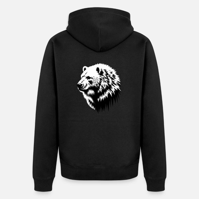 Ours | Eisbäar - Veste à capuche bio Premium Unisexe - noir