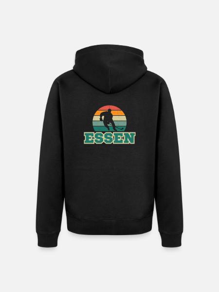 Essen, meine Stadt! - Unisex Premium Bio Zip Hoodie - Schwarz