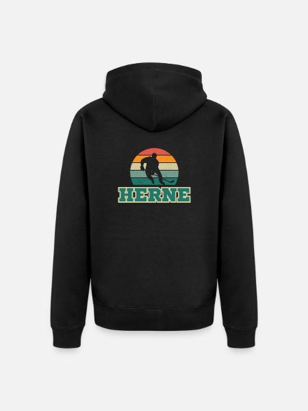 Herne, meine Stadt! - Unisex Premium Bio Zip Hoodie - Schwarz
