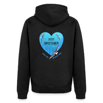 Meilleur frère - Veste à capuche bio Premium Unisexe - noir - Dos - Nico (187cm)