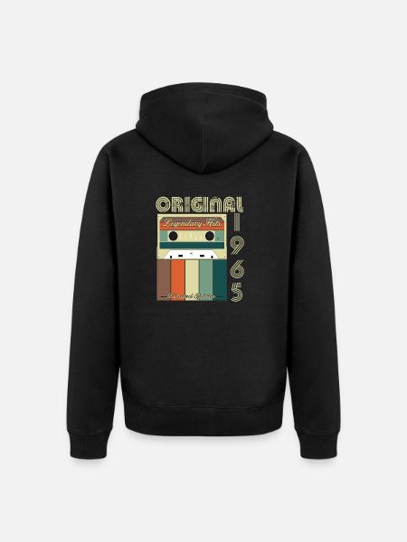 Legendary 1965 Anniversary - Unisex Premium Organic Zip Hoodie - black