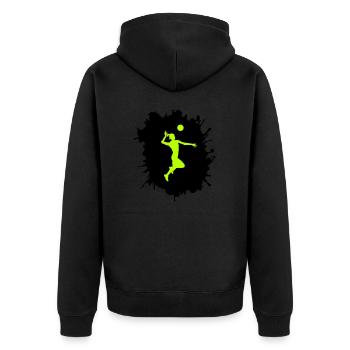 Handball Blobs - Veste à capuche bio Premium Unisexe - noir - Dos - Nico (187cm)