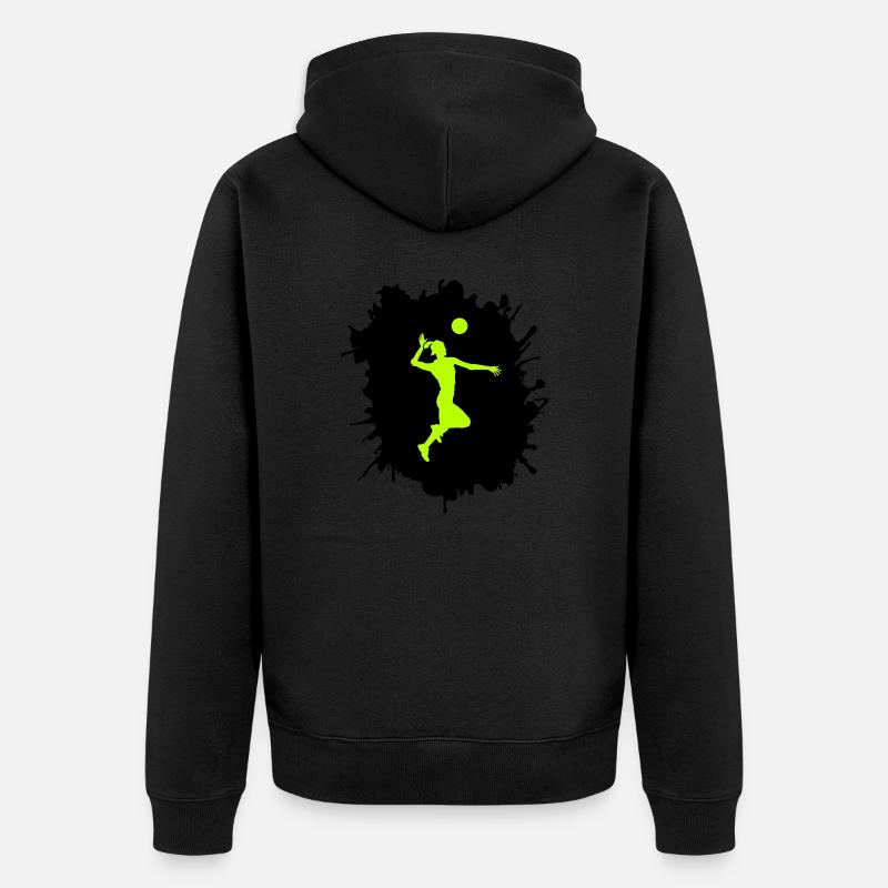 Handball Blobs - Veste à capuche bio Premium Unisexe - noir