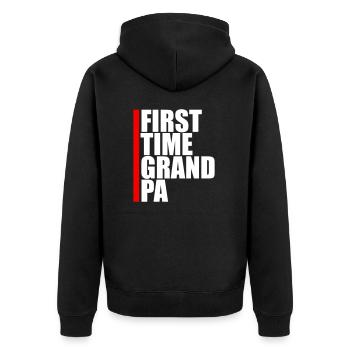 Première fois grand-père Meilleur grand-père Grand-père Amour Grand-père - Veste à capuche bio Premium Unisexe - noir - Dos - Nico (187cm)