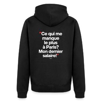 Citation célèbre footballeur - Veste à capuche bio Premium Unisexe - noir - Dos - Nico (187cm)