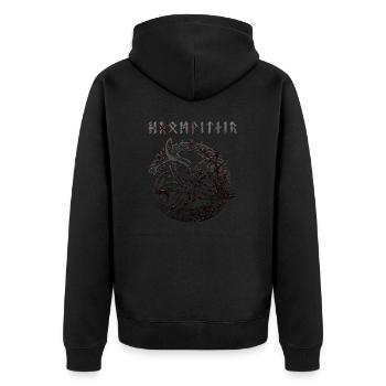 Vikings norden valhalla suède scandinavia flaga - Veste à capuche bio Premium Unisexe - noir - Dos - Nico (187cm)