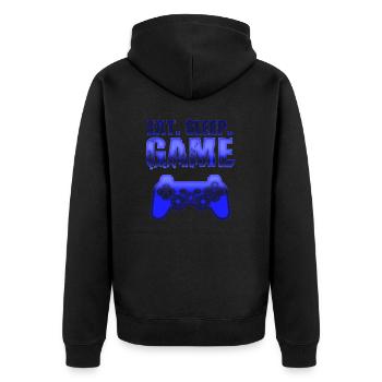 Gamer Game Play Online Computer Gaming Arcade Neon - Unisex Premium Organic Zip Hoodie - black - Back - Nico (187cm)