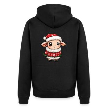 Noël des moutons - Veste à capuche bio Premium Unisexe - noir - Dos - Nico (187cm)