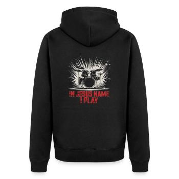 Rythme pour la foi - Veste à capuche bio Premium Unisexe - noir - Dos - Nico (187cm)