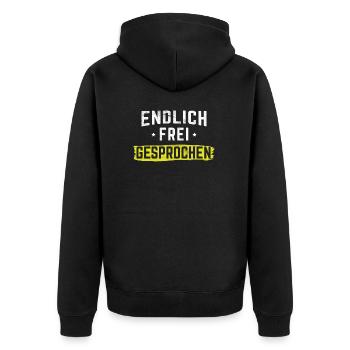 Ehe Scheidung Trennung - Unisex Premium Bio Zip Hoodie - Schwarz - Hinten - Nico (187cm)