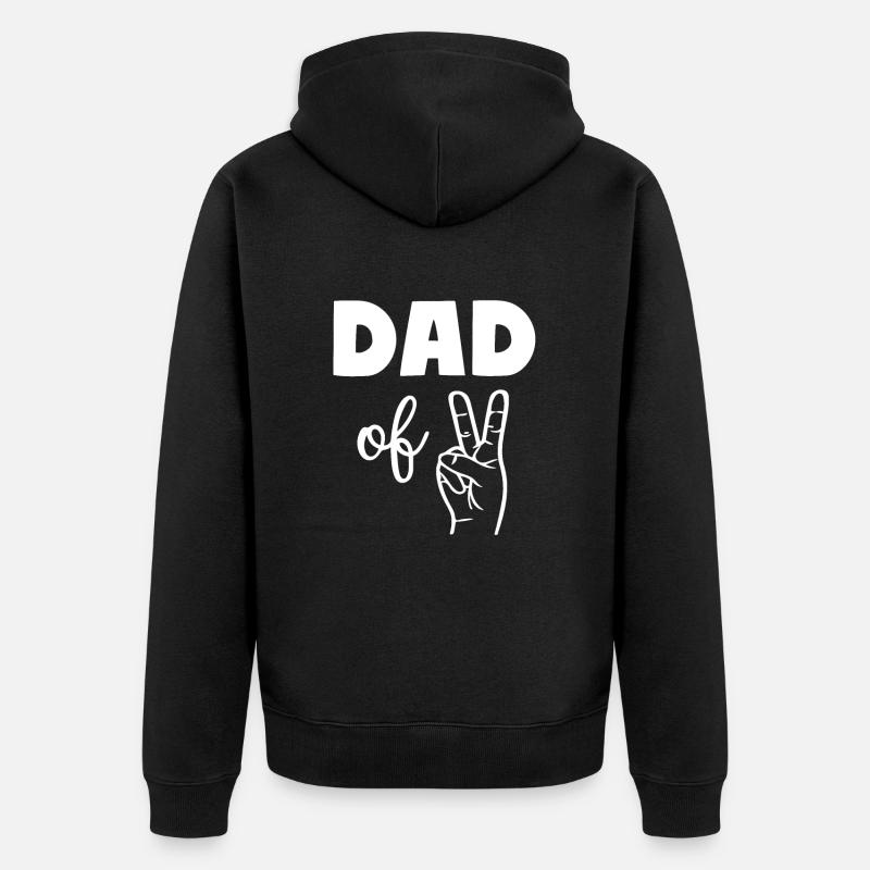 Far til to 2 far - Premium økologisk unisex-hættejakke - sort