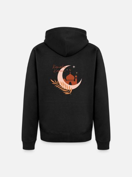 Ramadan Kareem/Islamic motif - Unisex Premium Organic Zip Hoodie - black
