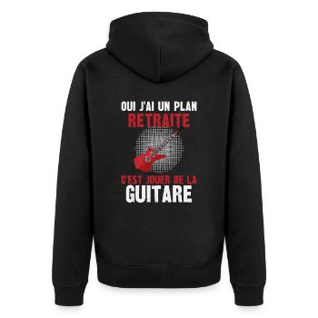 plan retraite - Veste à capuche bio Premium Unisexe - noir - Dos - Nico (187cm)