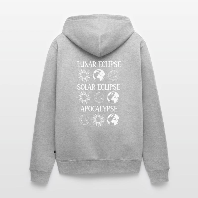 Lunar Eclipse Solar Eclipse Apocalypse Unisex Premium Organic Zip Hoodie