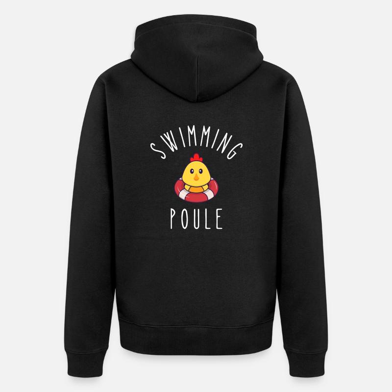 swimming poule - Veste à capuche bio Premium Unisexe - noir