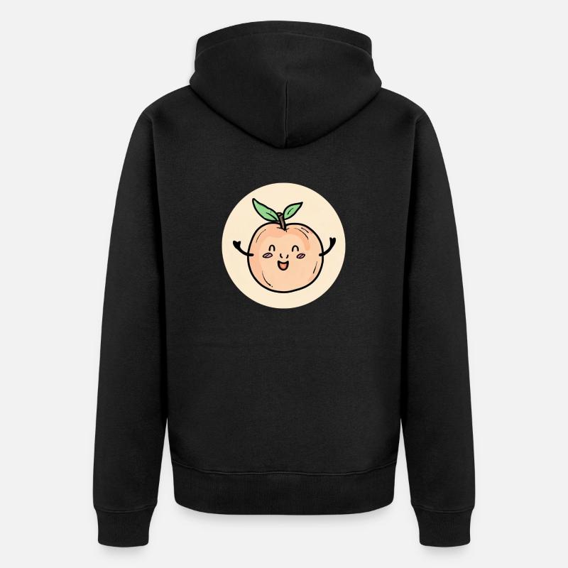Abricot joyeux - Veste à capuche bio Premium Unisexe - noir