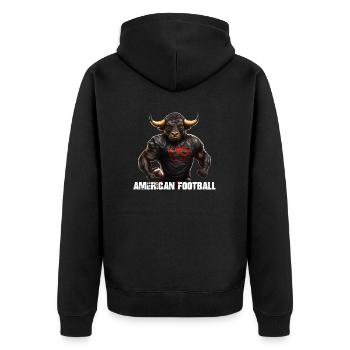 Taureau Football Américain - Veste à capuche bio Premium Unisexe - noir - Dos - Nico (187cm)