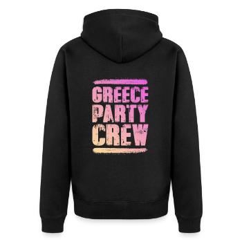 Grèce Fête Crew Coloré - Veste à capuche bio Premium Unisexe - noir - Dos - Nico (187cm)