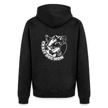 CRAZY DOG MOM Dog Saying Dogs Mother Wilsigns - Veste à capuche bio Premium Unisexe - noir - Dos - Nico (187cm)