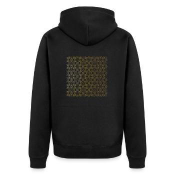 Symbol Geschenk Ornament Ethnic Spirit Art Orient - Unisex Premium Bio Zip Hoodie - Schwarz - Hinten - Nico (187cm)