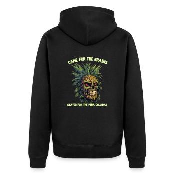 Ananas Zombie - Veste à capuche bio Premium Unisexe - noir - Dos - Nico (187cm)