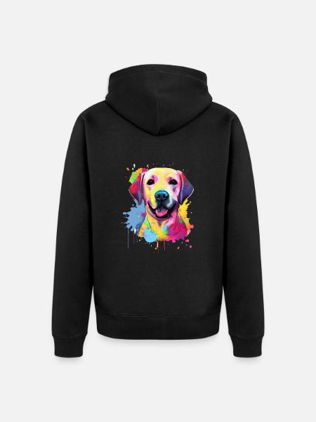 Labrador - Unisex Premium Organic Zip Hoodie - black