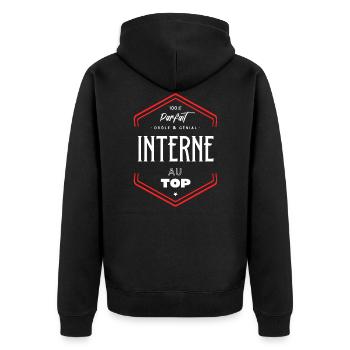 Interne parfait et au top - Veste à capuche bio Premium Unisexe - noir - Dos - Nico (187cm)